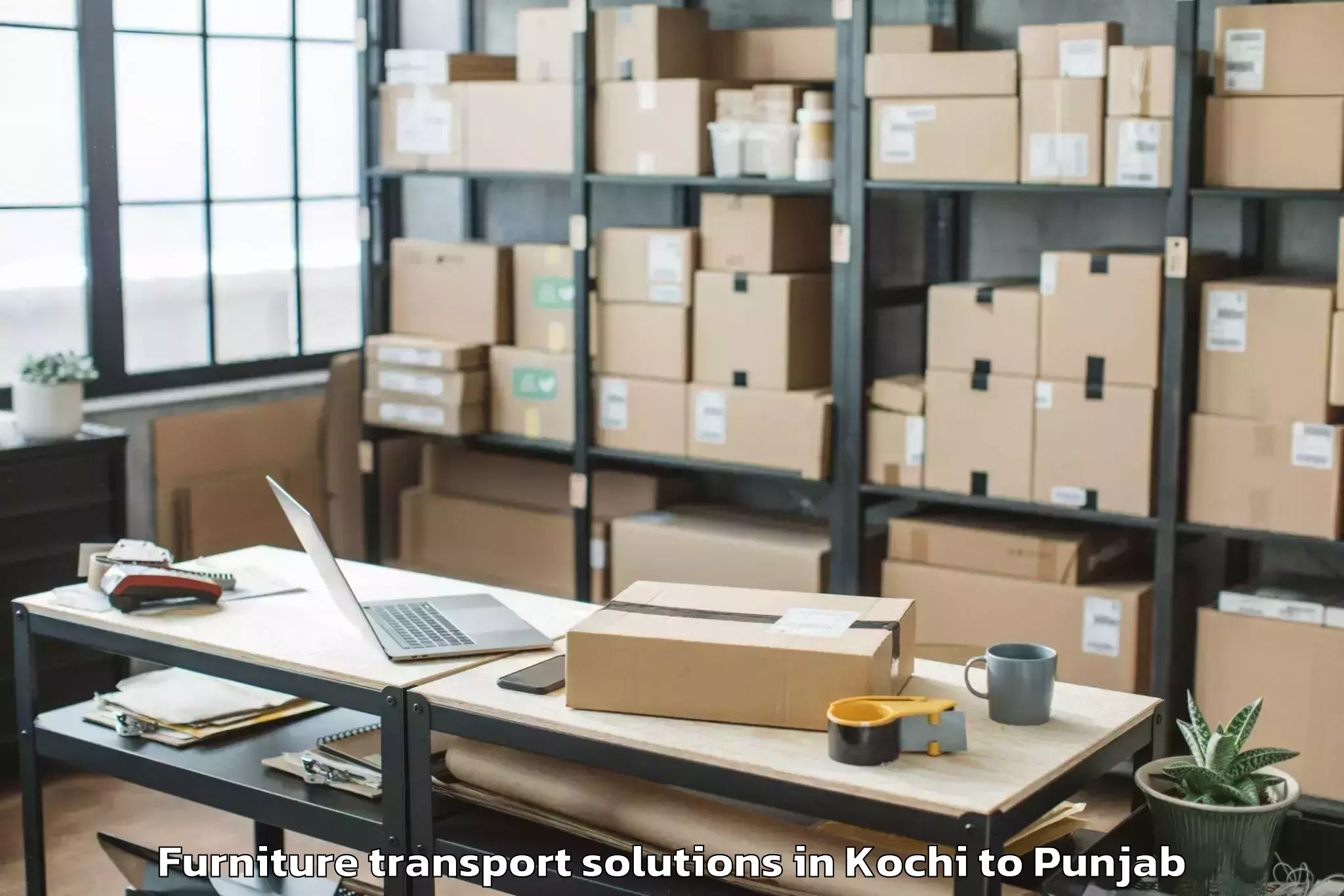 Book Your Kochi to Ludhiana West Furniture Transport Solutions Today